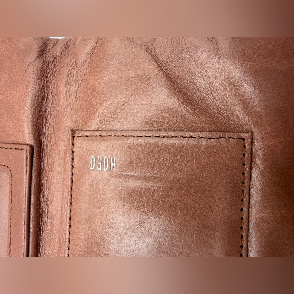 HOBO International Lauren clutch wallet pale pink leather vintage - Picture 4 of 10